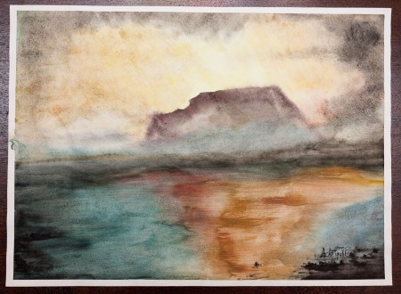 Fine Art - Island of Hope - Original Watercolour Painting on paper by artist Darko Topalski