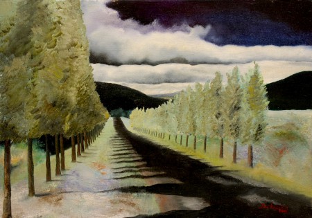 Fine Art - Road to - Original Oil Painting on HDF by artist Darko Topalski