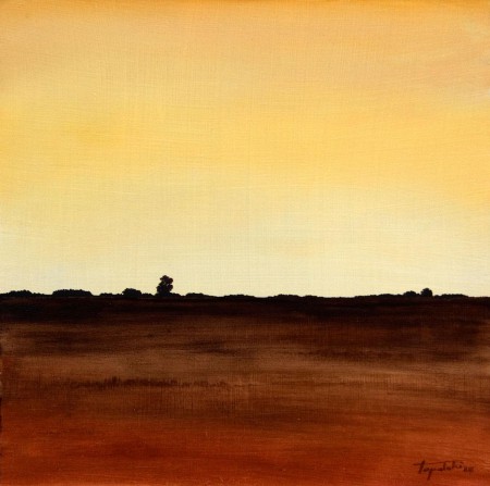 Choco Landscape - Oil Painting on HDF by artist Darko Topalski