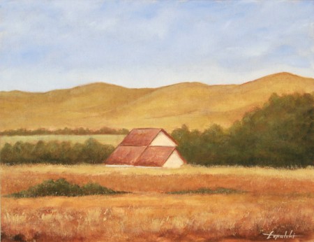 Farm Scape - Oil Painting on Canvas by artist Darko Topalski