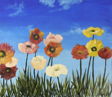 Flowers - Oil Painting on HDF by artist Darko Topalski
