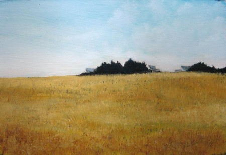 Golden Fields - Oil Painting on HDF by artist Darko Topalski