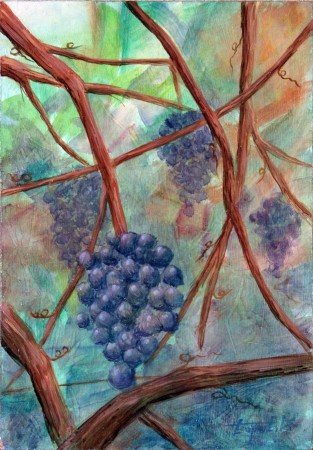 Grapes - Oil Painting on HDF by artist Darko Topalski