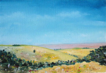 Landscape - Oil Painting on HDF by artist Darko Topalski