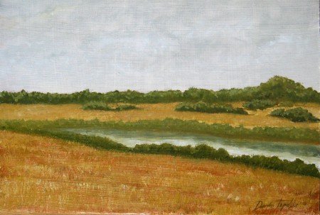 Old River - Oil Painting on HDF by artist Darko Topalski