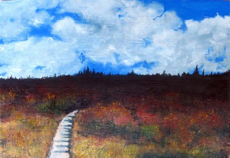 Path through... - Oil Painting on HDF by artist Darko Topalski