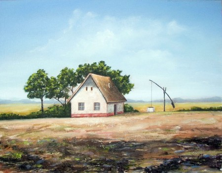 Uncle's Farm - Oil Painting on Canvas by artist Darko Topalski