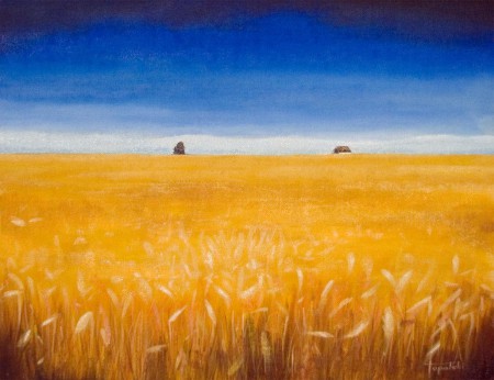 Wheat Field - Oil Painting on Canvas by artist Darko Topalski