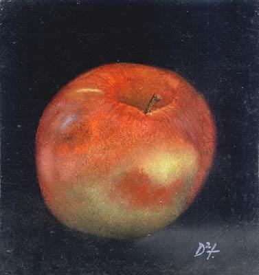 Apple - Oil Painting on HDF by artist Darko Topalski