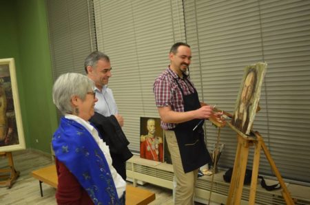 may 21-2016-Darko Topalski- Paints live copy of the old masters paintings at the PAVLE BELJANSKI MEMORIAL - Novi Sad - Serbia