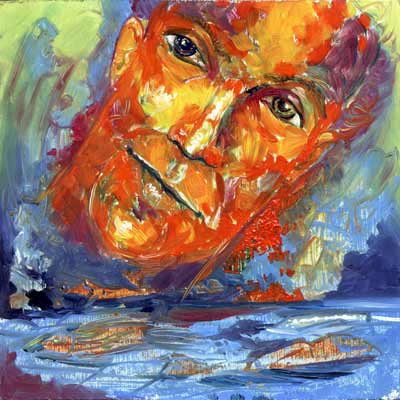 Positive Red - Oil Painting on HDF by artist Darko Topalski