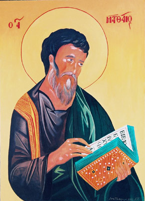 St. Mathias - Orthodox Icon by artist Darko Topalski