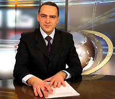 Artist Darko Topalski at TV Studio