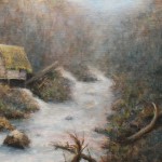 Fine Art - Water Mill - Original Oil Painting on Canvas by artist Darko Topalski
