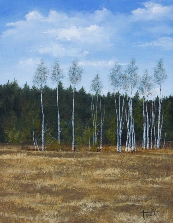 Birch Trees - Oil Painting on Canvas by artist Darko Topalski