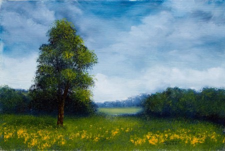 To the other Field - Oil Painting on HDF by artist Darko Topalski