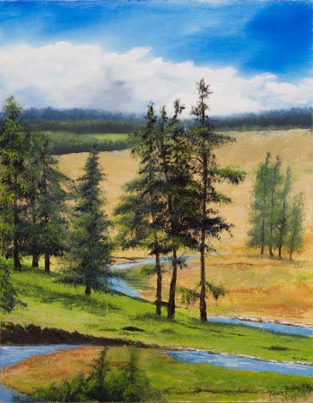 Zlatibor Hills - Oil Painting on Canvas by artist Darko Topalski