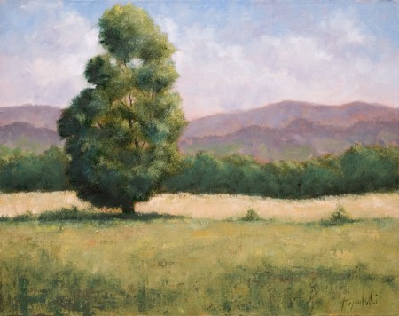 Yet Another Tree in a Field - Oil Painting on Canvas by artist Darko Topalski