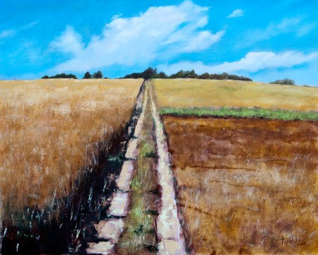 Through the Fields- Oil Painting on HDF by artist Darko Topalski