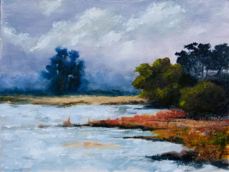 By the Lake - Oil Painting on HDF by artist Darko Topalski