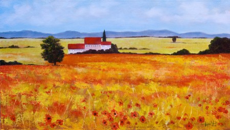 Tuscan Landscape - Oil Painting on Canvas by artist Darko Topalski