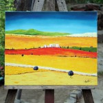 Provence - easel - Oil Painting on Canvas by artist Darko Topalski