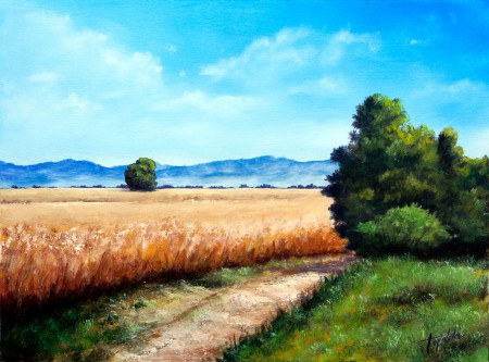 Country Road - Oil Painting on HDF by artist Darko Topalski