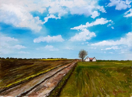 Vojvodina - Oil Painting on HDF by artist Darko Topalski