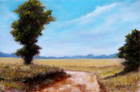 Country Road - Original Oil Painting on HDF by artist Darko Topalski