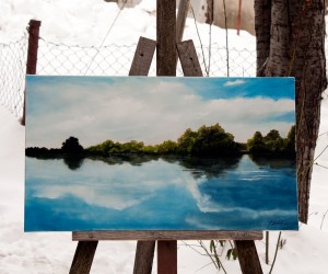 at Easel - River of Dreams - Original Oil Painting on Canvas by artist Darko Topalski at Easel - River of Dreams - Original Oil Painting on Canvas by artist Darko Topalski
