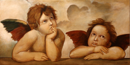 Fine Art - Raphael's Angels - Original Oil Painting on Canvas by artist Darko Topalski
