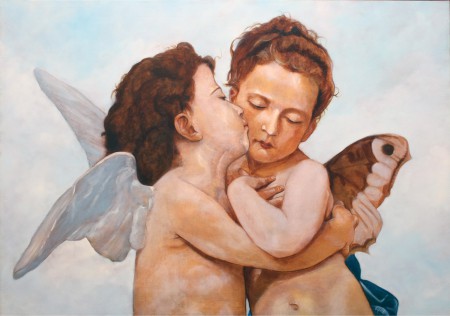 Fine Art - Angels after Bouguereau  - Original Oil Painting on Canvas by   artist Darko Topalski