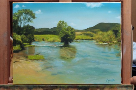 Fine Art - River Una-Original Oil Painting on Canvas by artist Darko Topalski