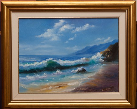 Fine Art - By the Coast - Original Oil Painting on Canvas by artist Darko Topalski