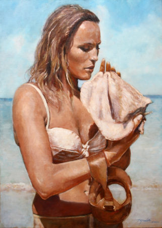 Fine Art - By the Seaside - Oil Painting artwork on Canvas by gallery artist Darko Topalski