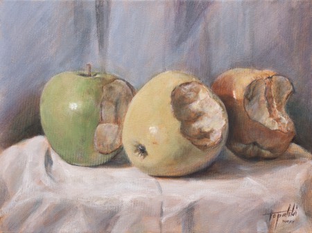 I-Painting Apple - Original Acrylic Painting on Canvas by artist Darko Topalski