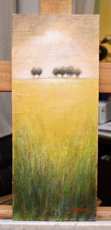 Fine Art - Distant Trees 2 - Original Oil Painting on HDF Canvas board by artist Darko Topalski