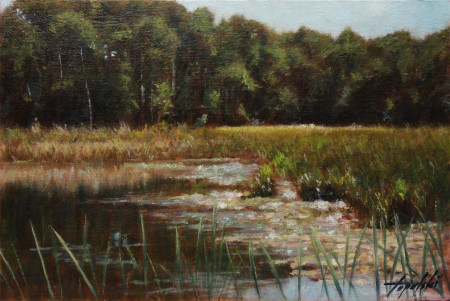 Fine Art - Marsh - Original Oil Painting on Canvas by artist Darko Topalski