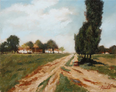 Country Road -Original Oil Painting on Canvas by artist Darko Topalski