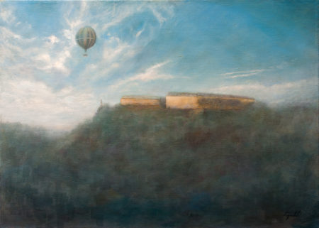 Fine Art - Misty Fortress - Original Oil Painting on Canvas by artist Darko Topalski