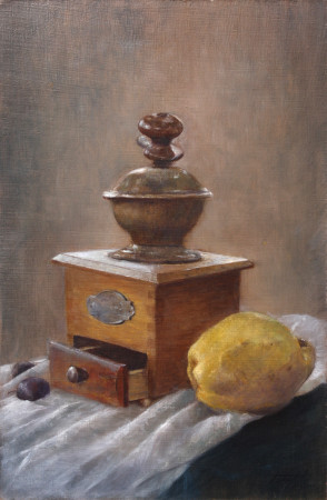 Fine Art - Quince and Pepper - Original Oil Painting on Canvas by artist Darko Topalski