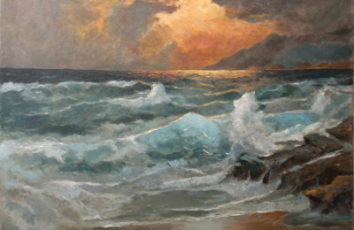 Eventide Sea and Waves – Oil Painting