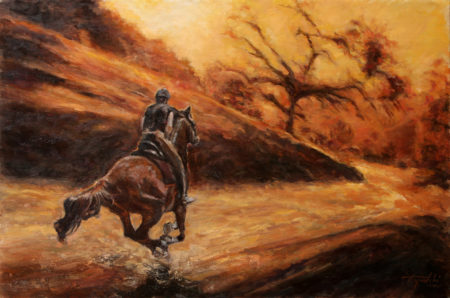 Fine Art - Rider - Original Equine Oil Painting on Canvas by artist Darko Topalski