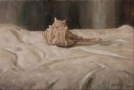 Sea Snail - Bolinus Brandaris - Fine Art - Original Oil Painting on Canvas by artist Darko Topalski
