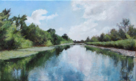 Fine Art - Canal Reflections - Original Oil Painting on Canvas by artist Darko Topalski