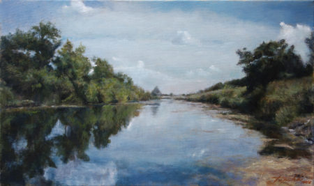 Fine Art - Down by the River - Original Oil Painting on Canvas by artist Darko Topalski