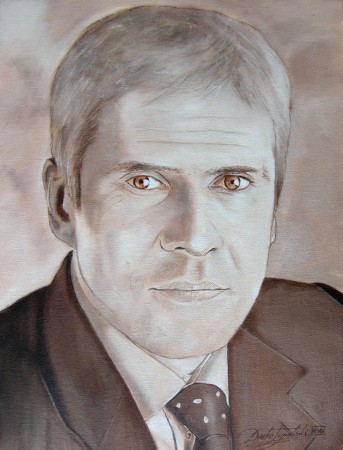 Boris Tadic - Oil Painting on Canvas by artist Darko Topalski