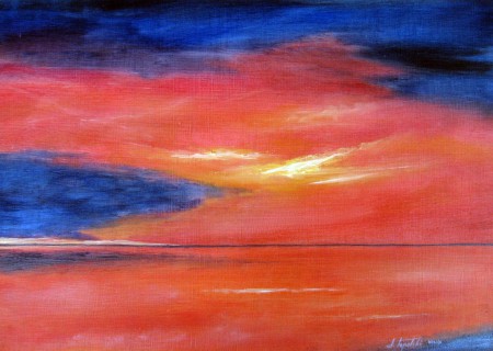 Dusk - Oil Painting on HDF by artist Darko Topalski