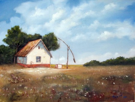 Farm House - Oil Painting on Canvas by artist Darko Topalski