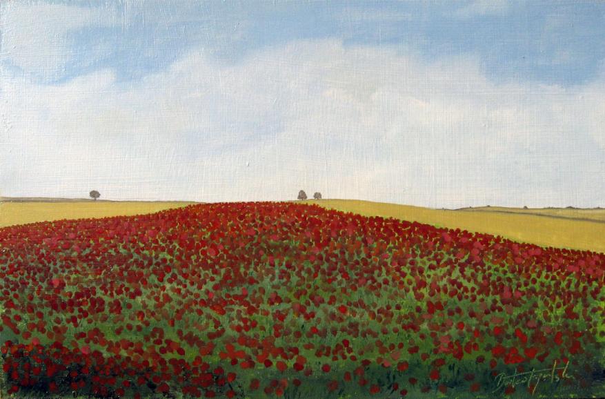 Field of Poppies – Oil Painting